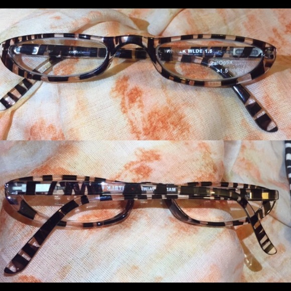 Vintage Elegant Half Moon Reading Glasses + Case - Picture 3 of 6